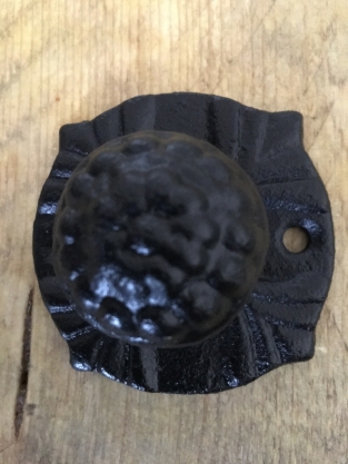 1 door knob - Bommel Cast iron-black